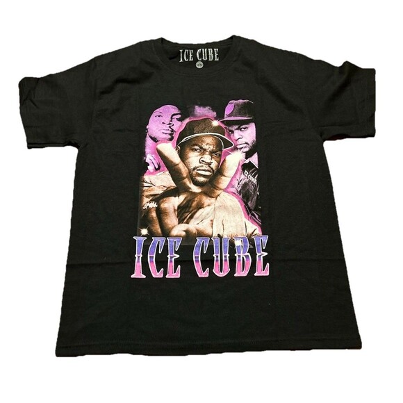 Ice Cube Graphic T-Shirt Black Youth 10/12 Rap Hip Hop Streetwear 2024 Merch - Picture 1 of 3